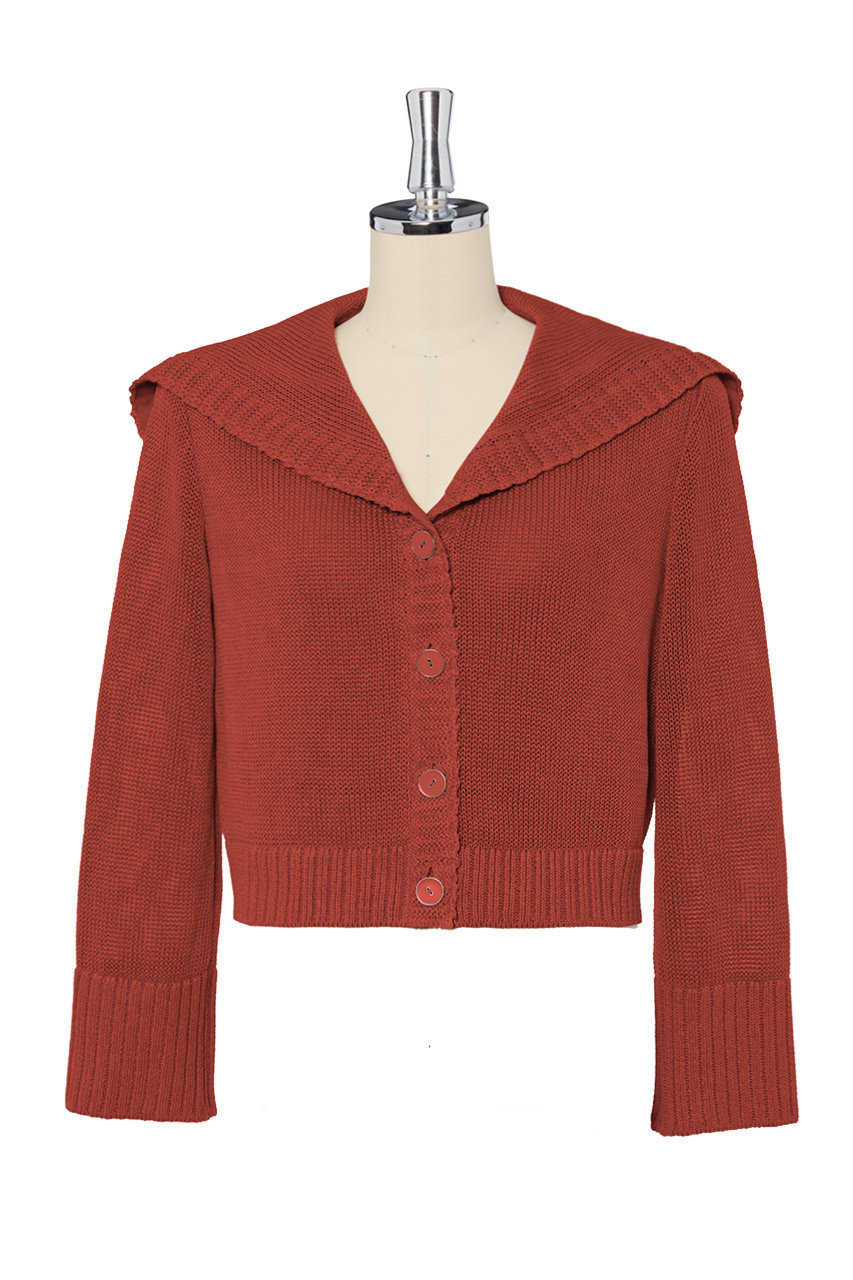 DAISY LIN Cardigan "Hampton Sailor" (マチュアテラコッタ, 42) デイジーリン ELLE SHOP DAISY LIN Cardigan "Hampton Sailor" (マチュアテラコッタ, 42) デイジーリン ELLE SHOP