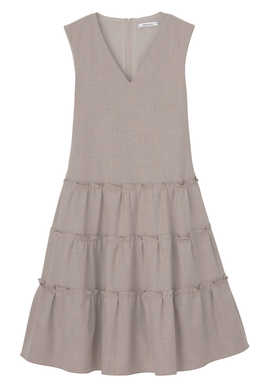 DAISY LIN Dress "Millefeuille V Slim" (ナチュラル, 38) デイジーリン ELLE SHOP DAISY LIN Dress "Millefeuille V Slim" (ナチュラル, 38) デイジーリン ELLE SHOP