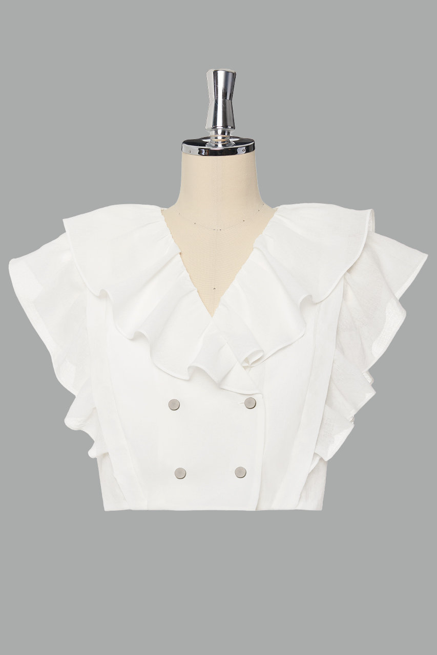 DAISY LIN Frill Top "Daisy Daisy" (ホワイト, 38) デイジーリン ELLE SHOP DAISY LIN Frill Top "Daisy Daisy" (ホワイト, 38) デイジーリン ELLE SHOP