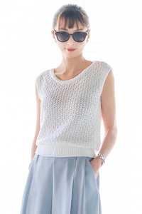 DAISY LIN(デイジーリン)｜Knit polo shirt “Pineapple Puff