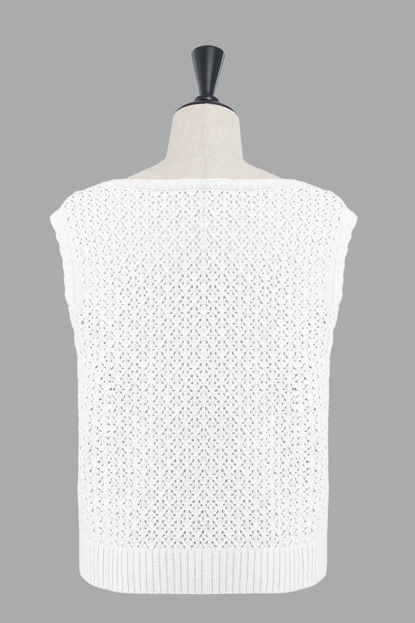 DAISY LIN(デイジーリン)｜Knit Top “Lady Tank”/ホワイト の通販