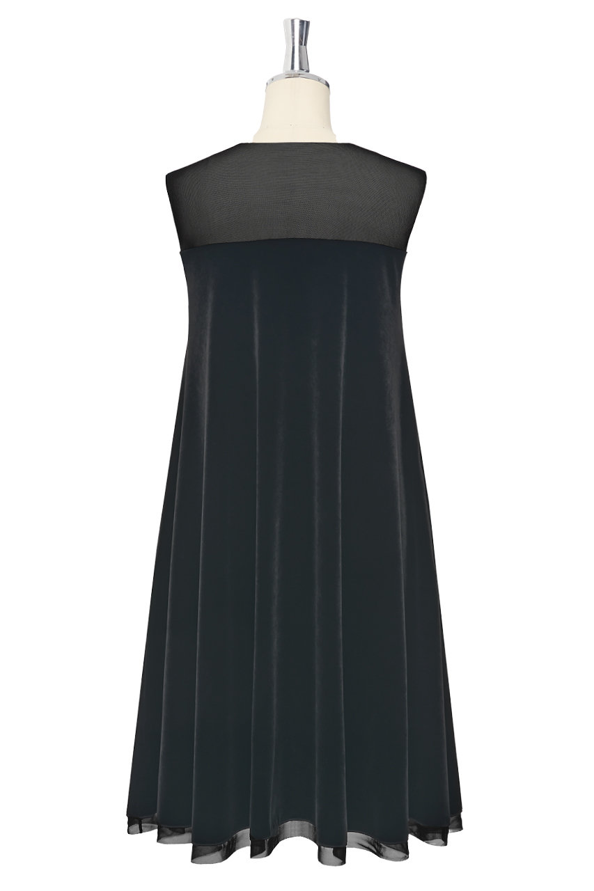 DAISY LIN(デイジーリン)｜Dress “Velour Swing”/ベルベットブラック