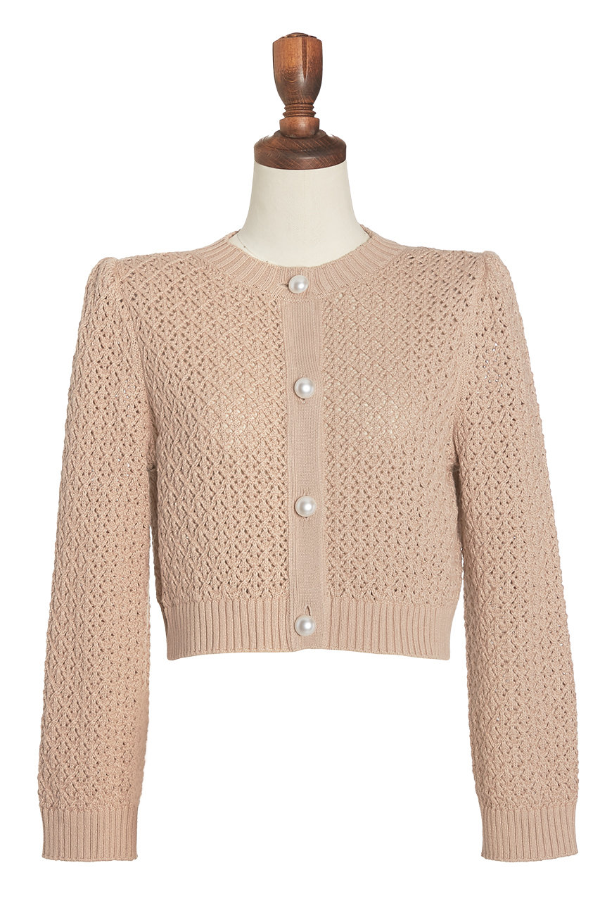 DAISY LIN Cardigan "Lady Pearl" (ベージュ, 40) デイジーリン ELLE SHOP DAISY LIN Cardigan "Lady Pearl" (ベージュ, 40) デイジーリン ELLE SHOP