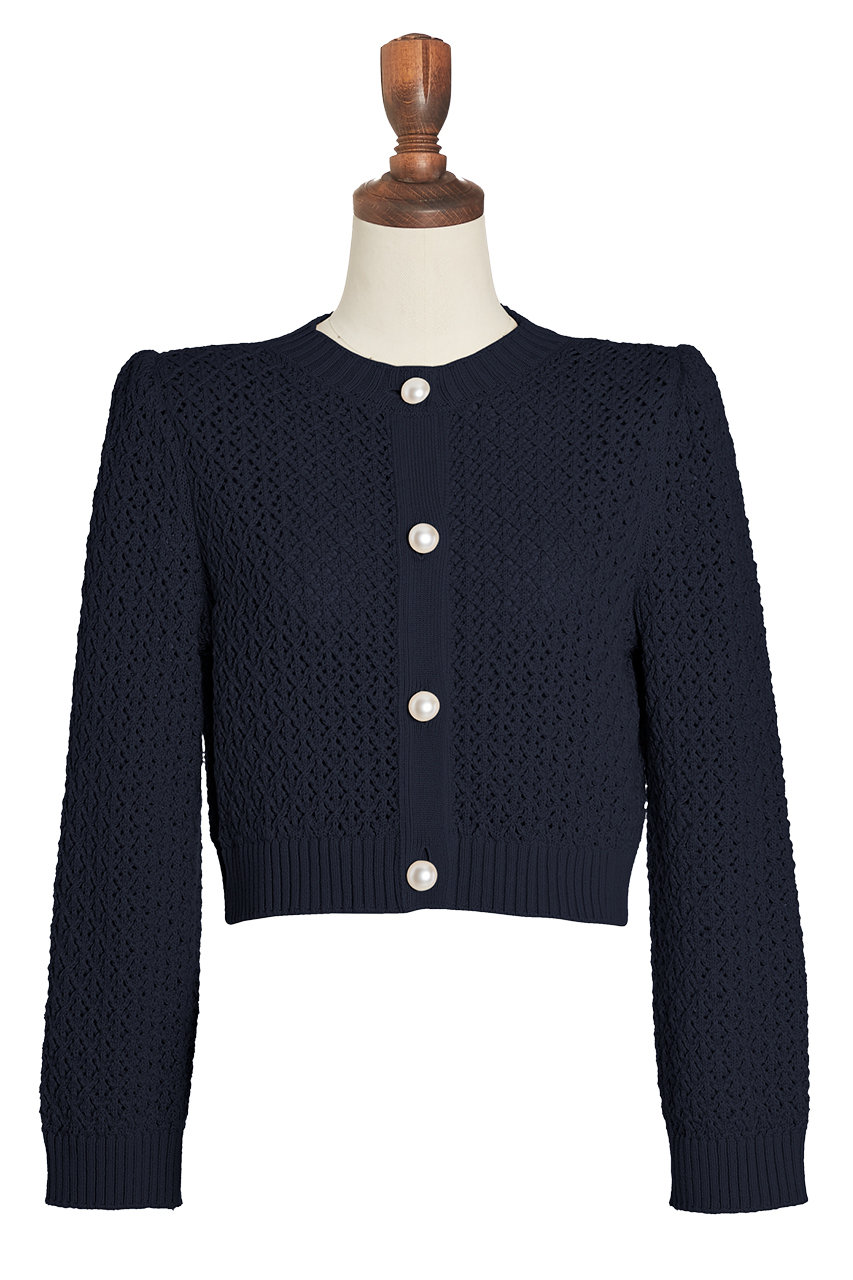 DAISY LIN Cardigan "Lady Pearl" (ミッドナイトブルー, 38) デイジーリン ELLE SHOP DAISY LIN Cardigan "Lady Pearl" (ミッドナイトブルー, 38) デイジーリン ELLE SHOP