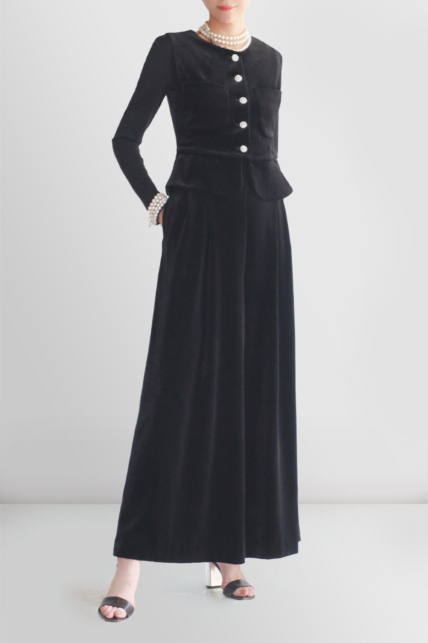 DAISY LIN(デイジーリン)｜ELEGANT FLARE VELOUR PANTS/ベルベット
