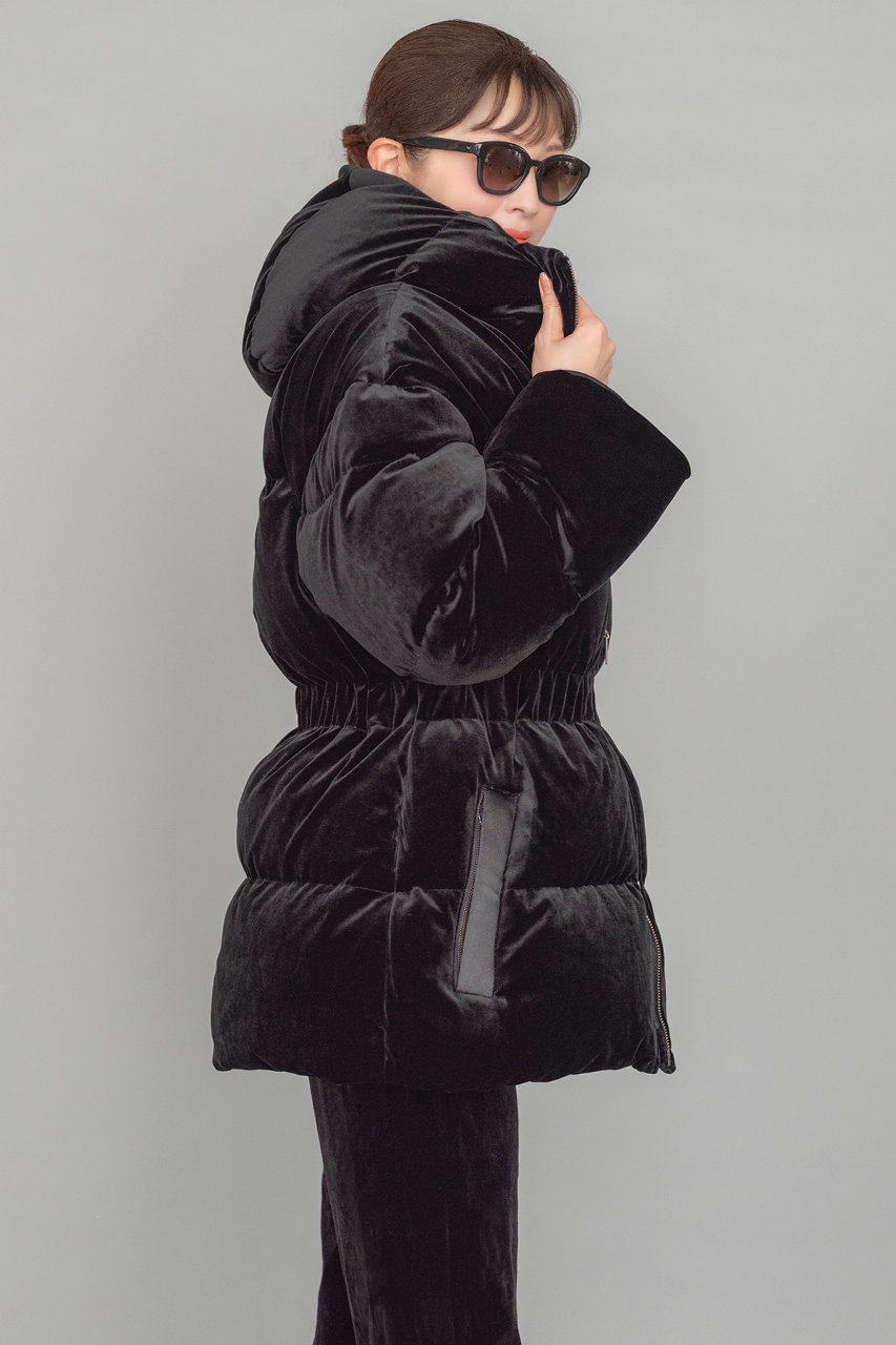 DAISY LIN(デイジーリン)｜Daisy Velour × Satin “Luxe Down”/ブラック
