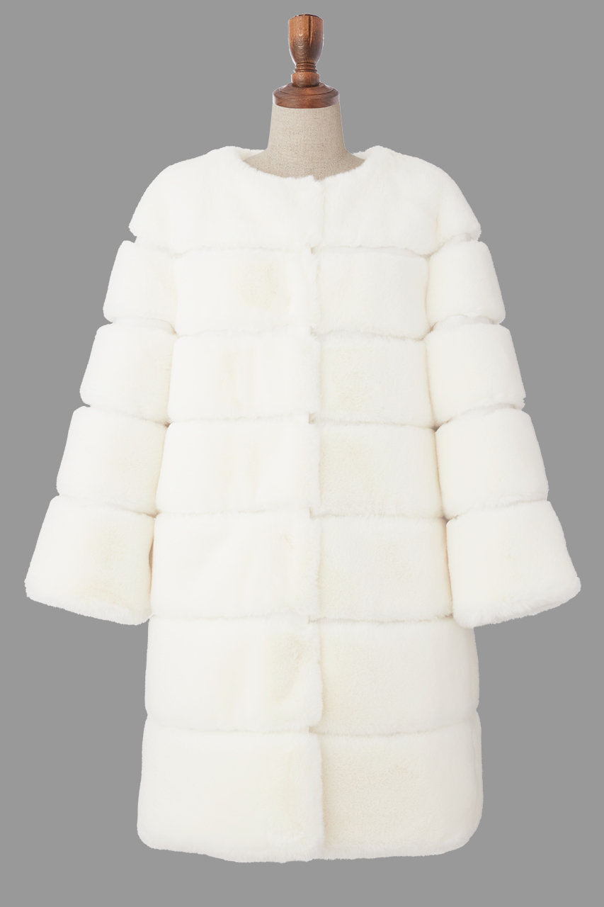 DAISY LIN Love Fur POODLE COAT (ホワイト, F) デイジーリン ELLE SHOP DAISY LIN Love Fur POODLE COAT (ホワイト, F) デイジーリン ELLE SHOP