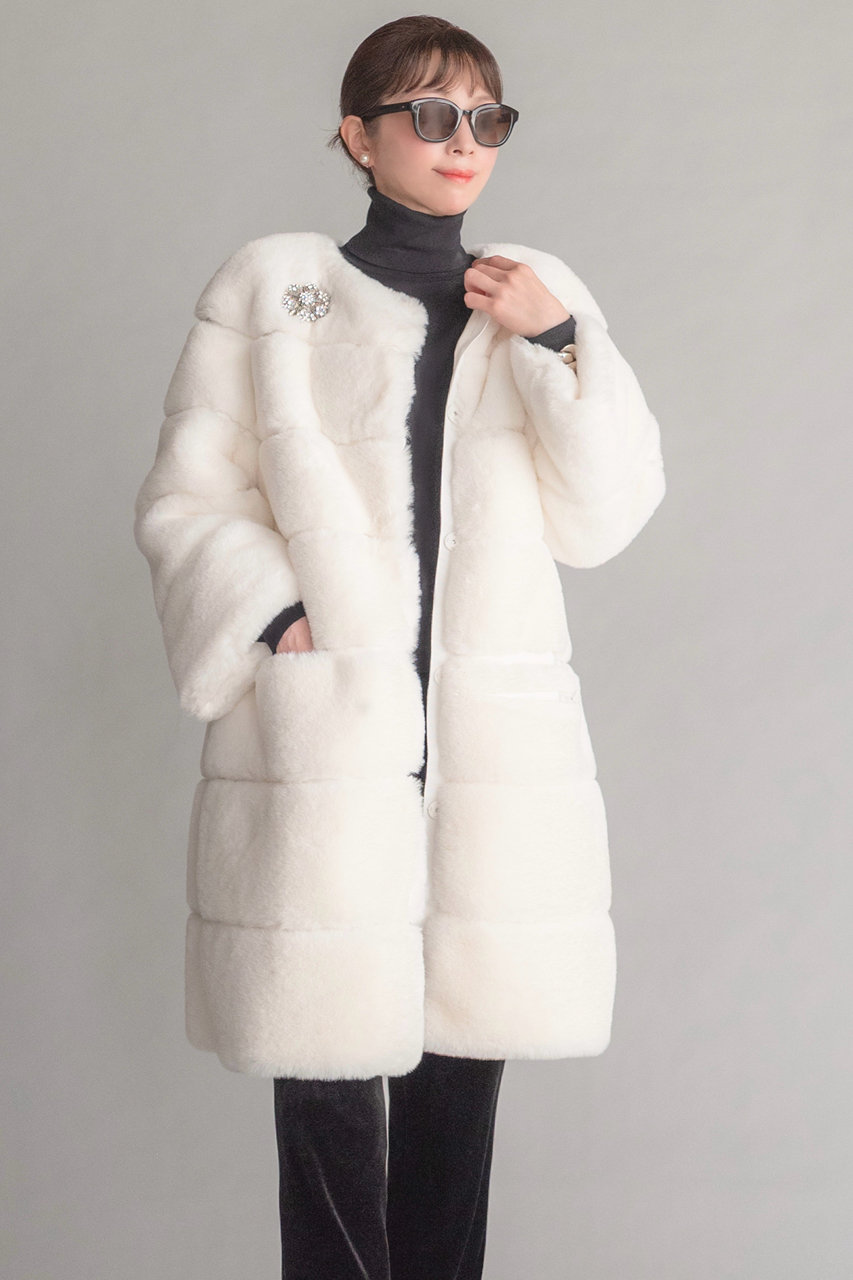 美品♡デイジーリン♡ラヴファージャケット　フリーサイズ DAISY LIN(デイジーリン)｜Love Fur POODLE COAT/ホワイト の