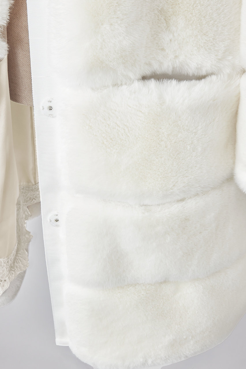 DAISY LIN(デイジーリン)｜Love Fur POODLE COAT/ホワイト の通販