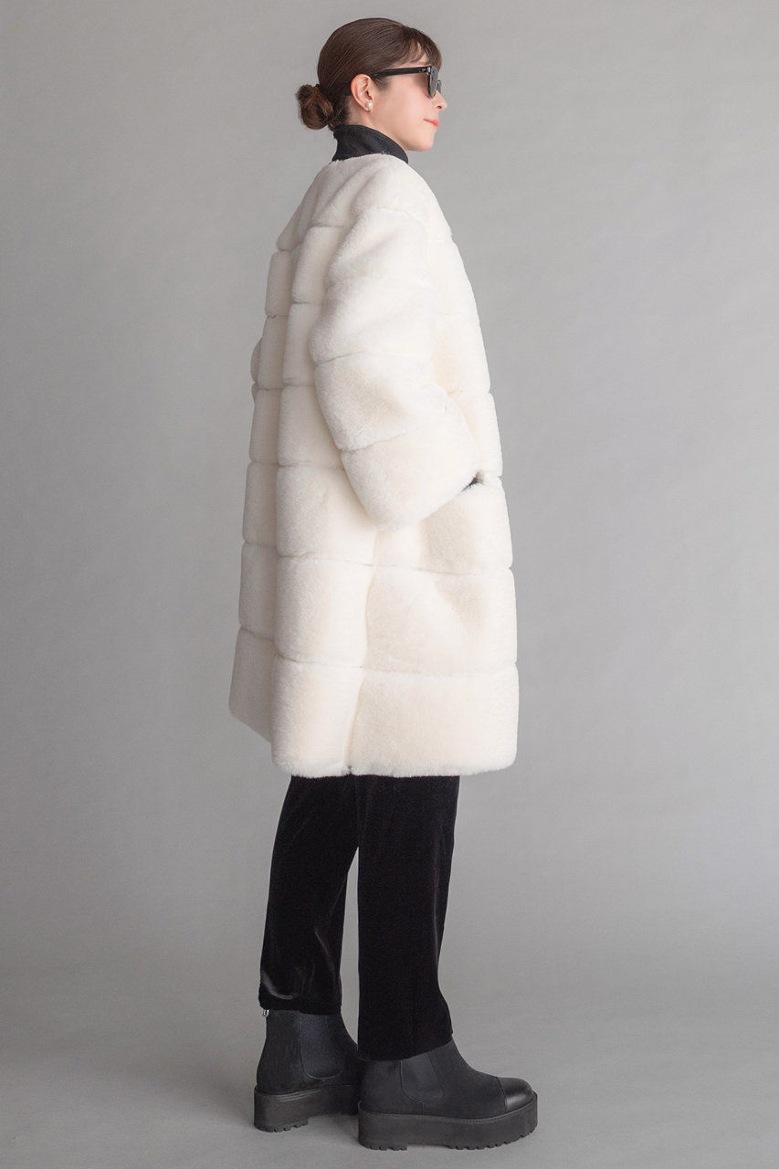 DAISY LIN(デイジーリン)｜Love Fur POODLE COAT/ホワイト の