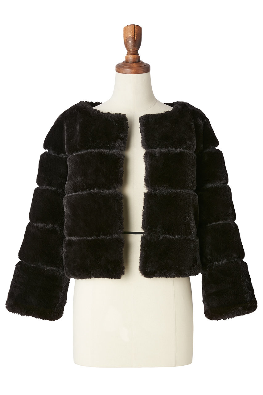 DAISY LIN Love Fur Jacket "Black Princess" (ブラックブラック, F) デイジーリン ELLE SHOP DAISY LIN Love Fur Jacket "Black Princess" (ブラックブラック, F) デイジーリン ELLE SHOP