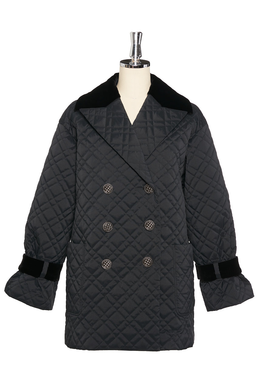 DAISY LIN(デイジーリン)｜キルティングコート “Uptown Lady”/ブラック