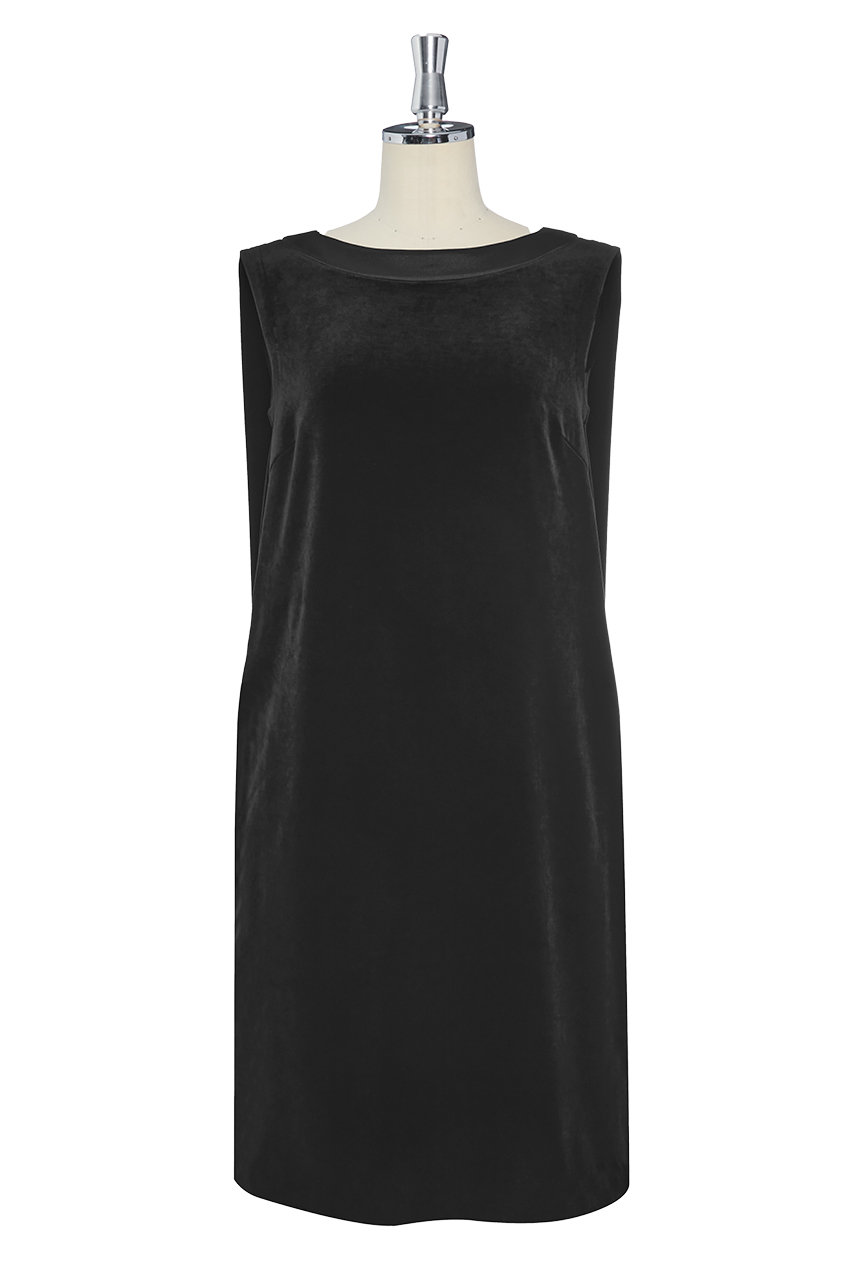 DAISY LIN Daisy Velour Dress "Audrey Cocoon" (ベルベットブラック, 40) デイジーリン ELLE SHOP
