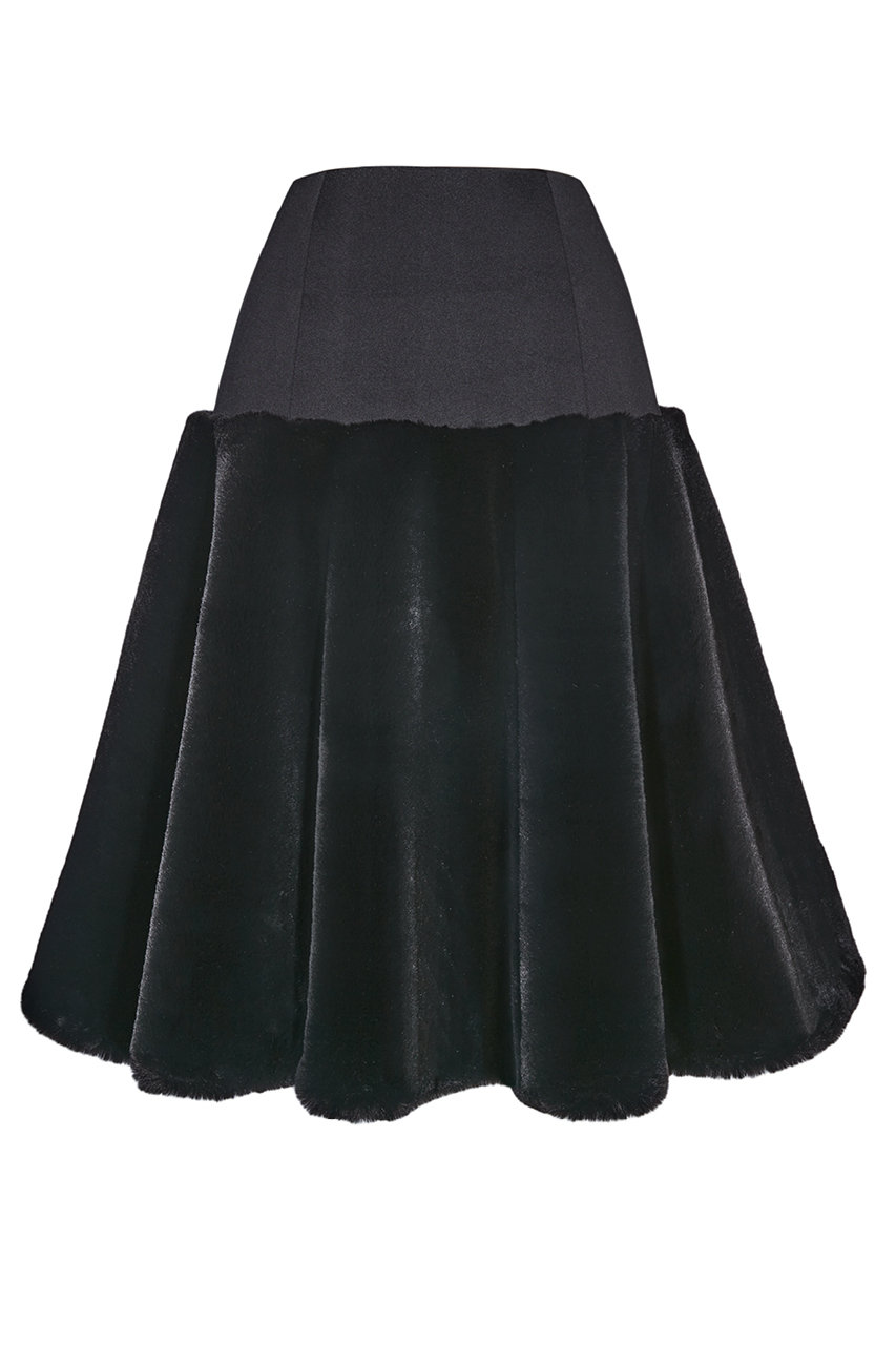 DAISY LIN Skirt "Love Fur Rich Flare" (ブラックブラック, 40) デイジーリン ELLE SHOP DAISY LIN Skirt "Love Fur Rich Flare" (ブラックブラック, 40) デイジーリン ELLE SHOP