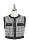 Washable Tweed “Stylish Vest” デイジーリン/DAISY LIN ブラック×ホワイト