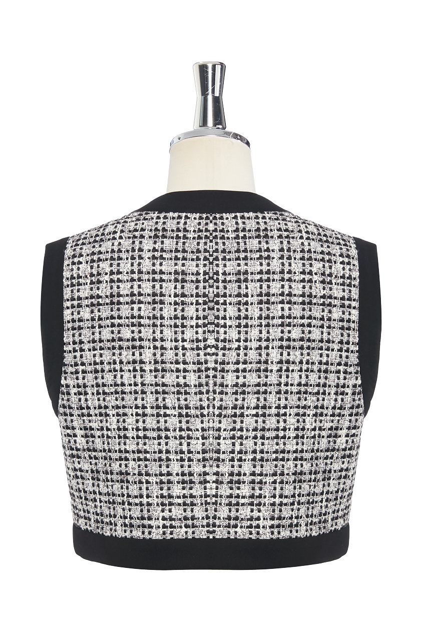 ベスト/ジレ daisy lin reversible long vest DAISY LIN(デイジーリン)｜Washable Tweed “Stylish Vest”/ブラック
