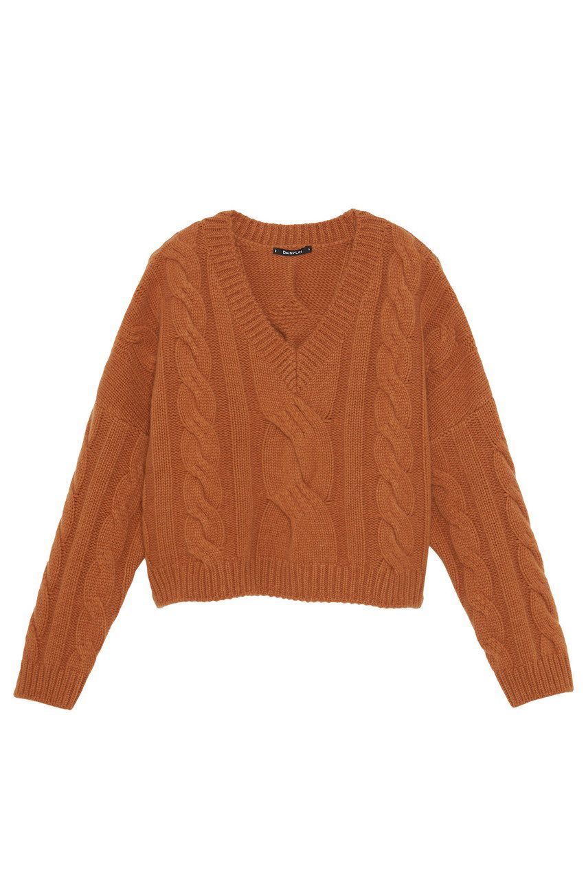 デイジーリン/DAISY LINのふわとろ Cashmere Sweater “Daisy Twist”(テラコッタ/07046-DLKTCG02SL)