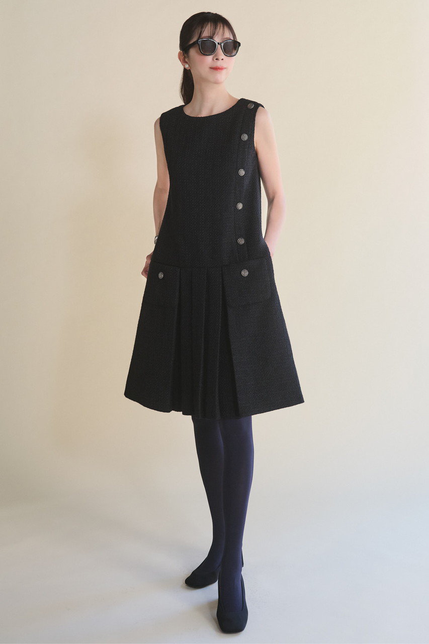 デイジーリン☆ブラックワンピース DAISY LIN(デイジーリン)｜Washable Tweed Dress “Parisienne