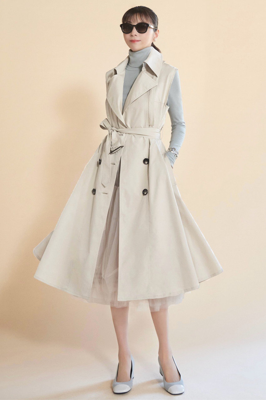 DAISY LIN for FOXEY Aライントレンチコート ウエストベルト DAISY LIN(デイジーリン)｜2WAY Dress Trench/ベージュ の通販