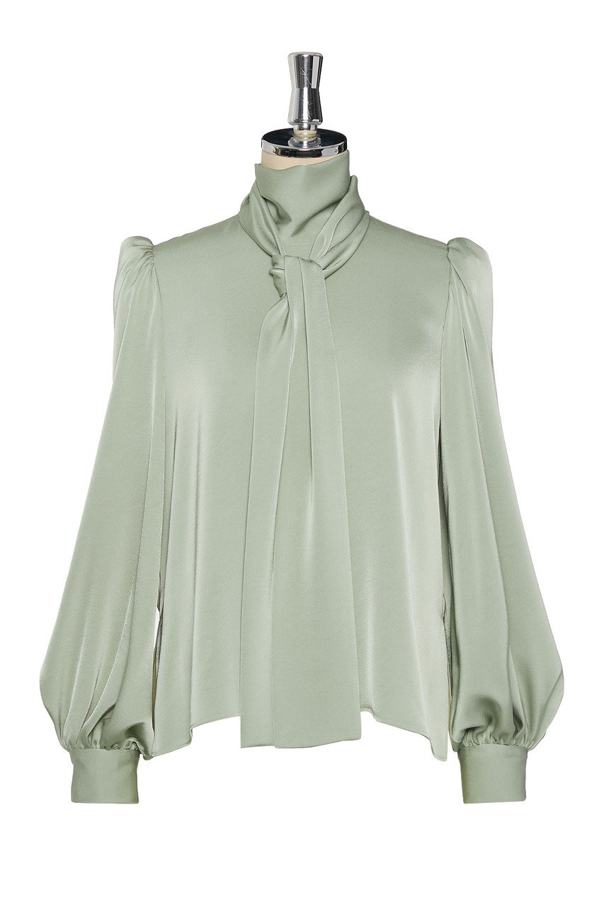 デイジーリン/DAISY LINのBlouse Daisy Elegant Ribbon(アンティークグリーン/07554-DLTCF23Y)