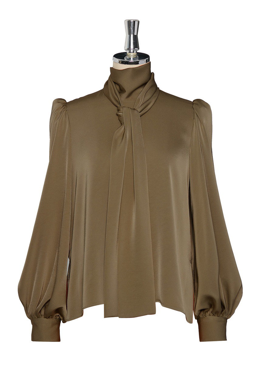 デイジーリン/DAISY LINのBlouse Daisy Elegant Ribbon(アンティークブラウン/07554-DLTCF23Y)