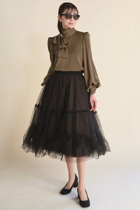 近年美品　定価10万円　DAISY LIN デイジーリン　チュール　スカート DAISY LIN(デイジーリン)｜Skirt “Fairy Tulle”/ブラックブラック の