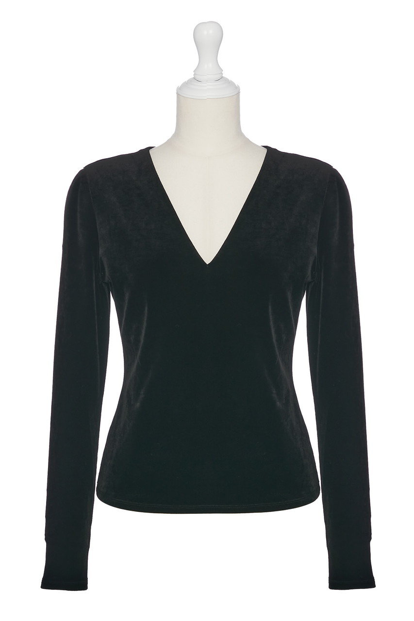 デイジーリン/DAISY LINのVelour Top “Cool Lady”(ベルベットブラック/07448-DLTCF13MS)