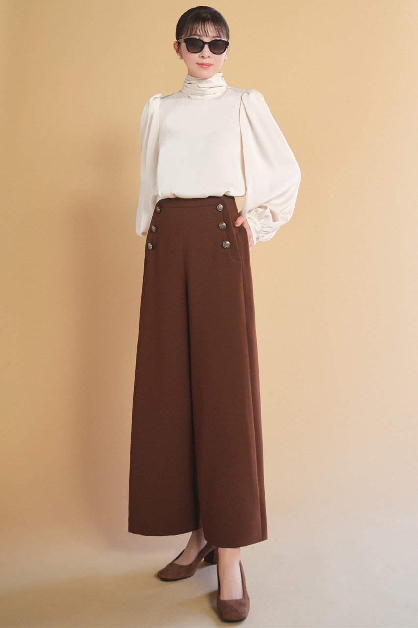 DAISY LIN(デイジーリン)｜High-waist Sailor Pants/ダークブラウン の