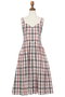 Dress”Dramatic Shape Check” デイジーリン/DAISY LIN レッド