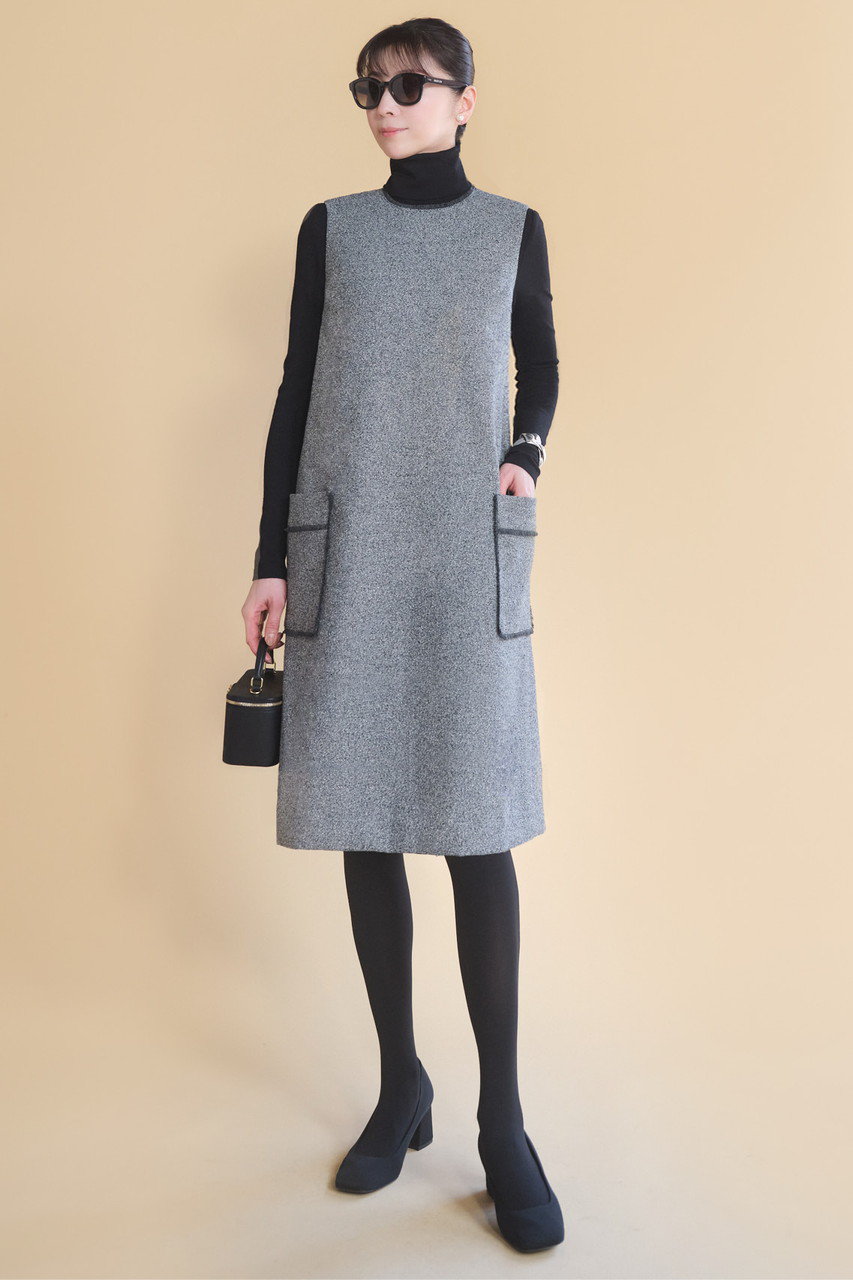 DAISY LIN(デイジーリン)｜Classic Tweed “Tank Dress”/ヘザーグレー