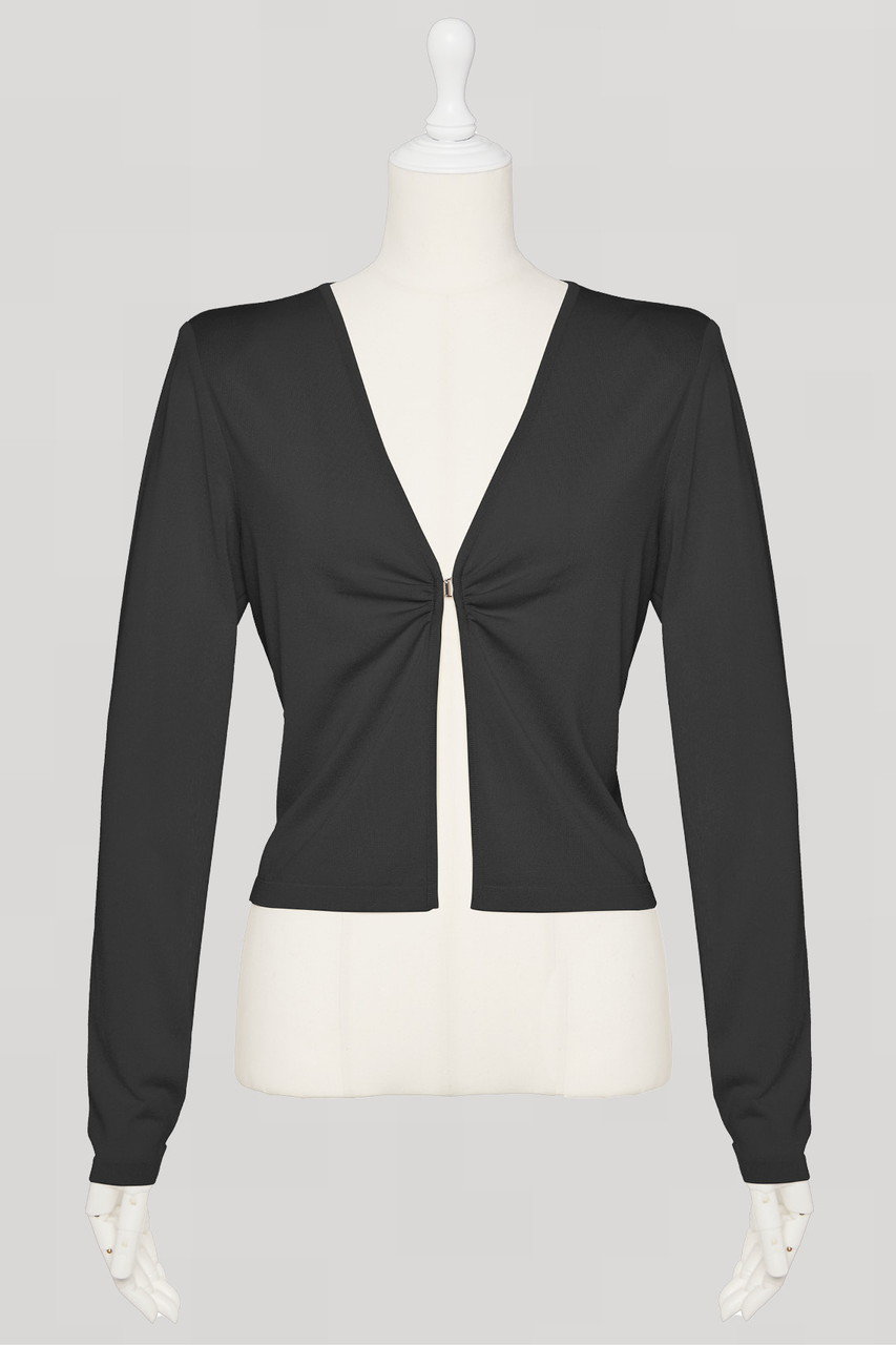 デイジーリン/DAISY LINのさらさら Knit “Style-Up Cardigan”(ブラックブラック/07491-DLKJCF21SL)