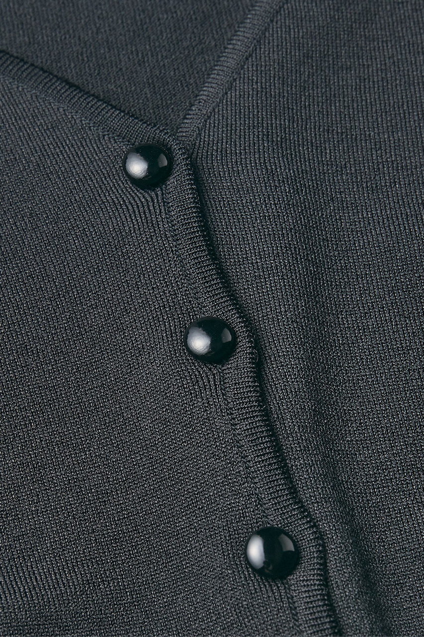 DAISY LIN(デイジーリン)｜さらさら Knit “KOGAO Cardigan”/ブラック