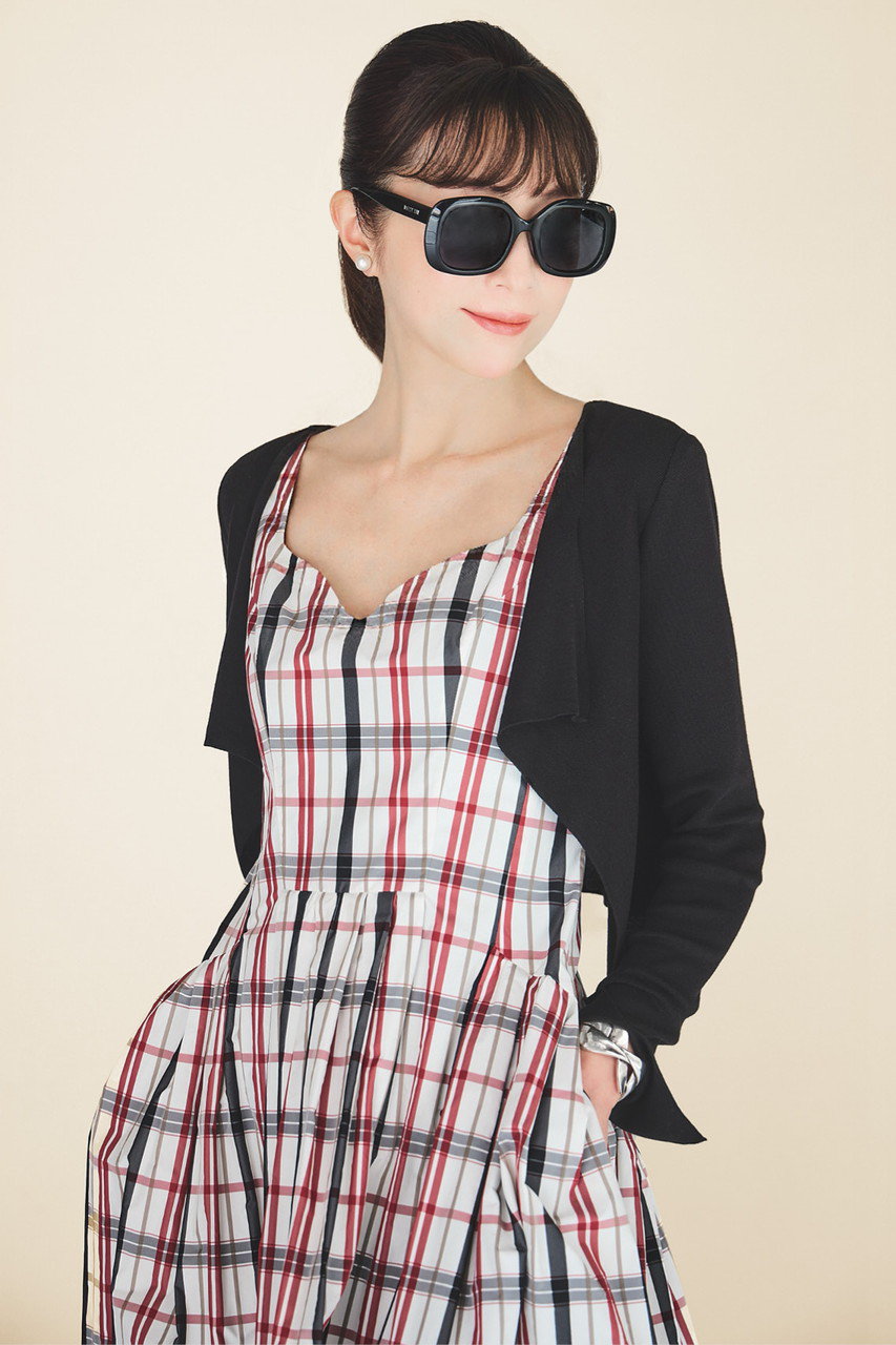 DAISY LIN(デイジーリン)｜Two-Way Seaweed Cardigan/ブラック の通販