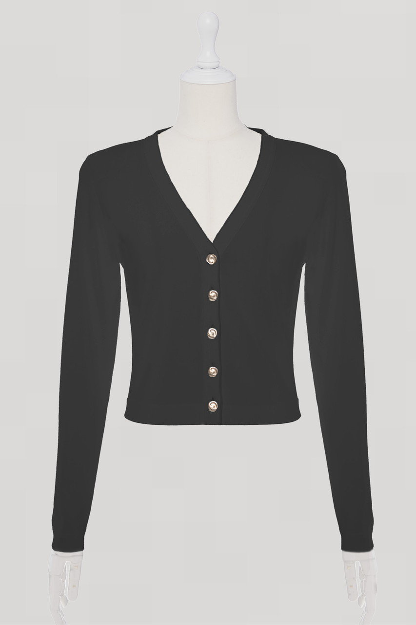 デイジーリン/DAISY LINのCardigan “Essential V”(ブラックブラック/07604-DLKJCG14TK)