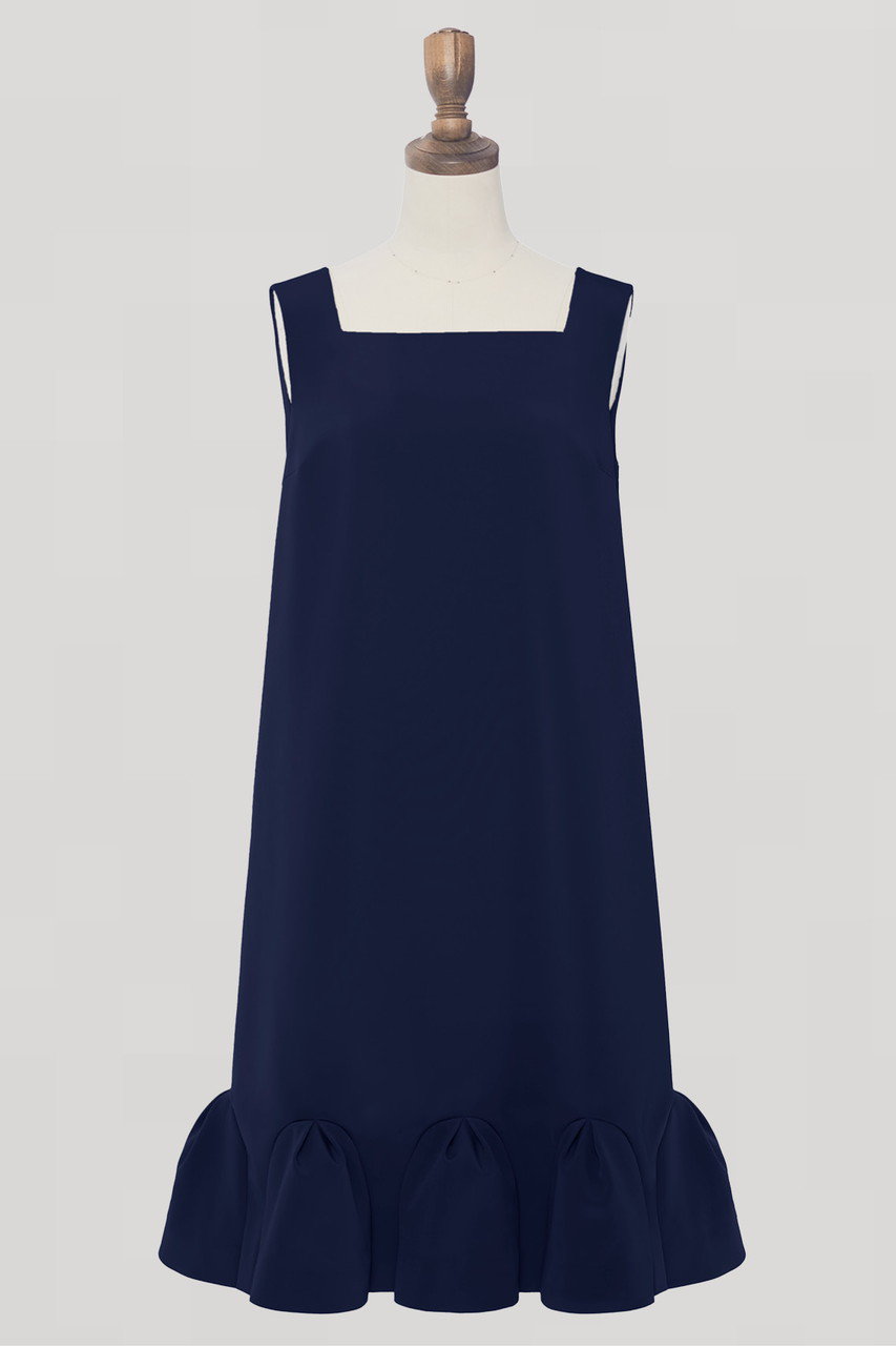 DAISY LIN Elegant Curve Dress (ミッドナイトブルー, 40) デイジーリン ELLE SHOP