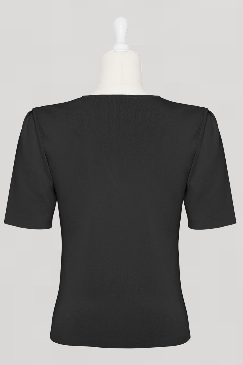 DAISY LIN(デイジーリン)｜Knit Top “Twist Elegant Sleeve”/ブラック