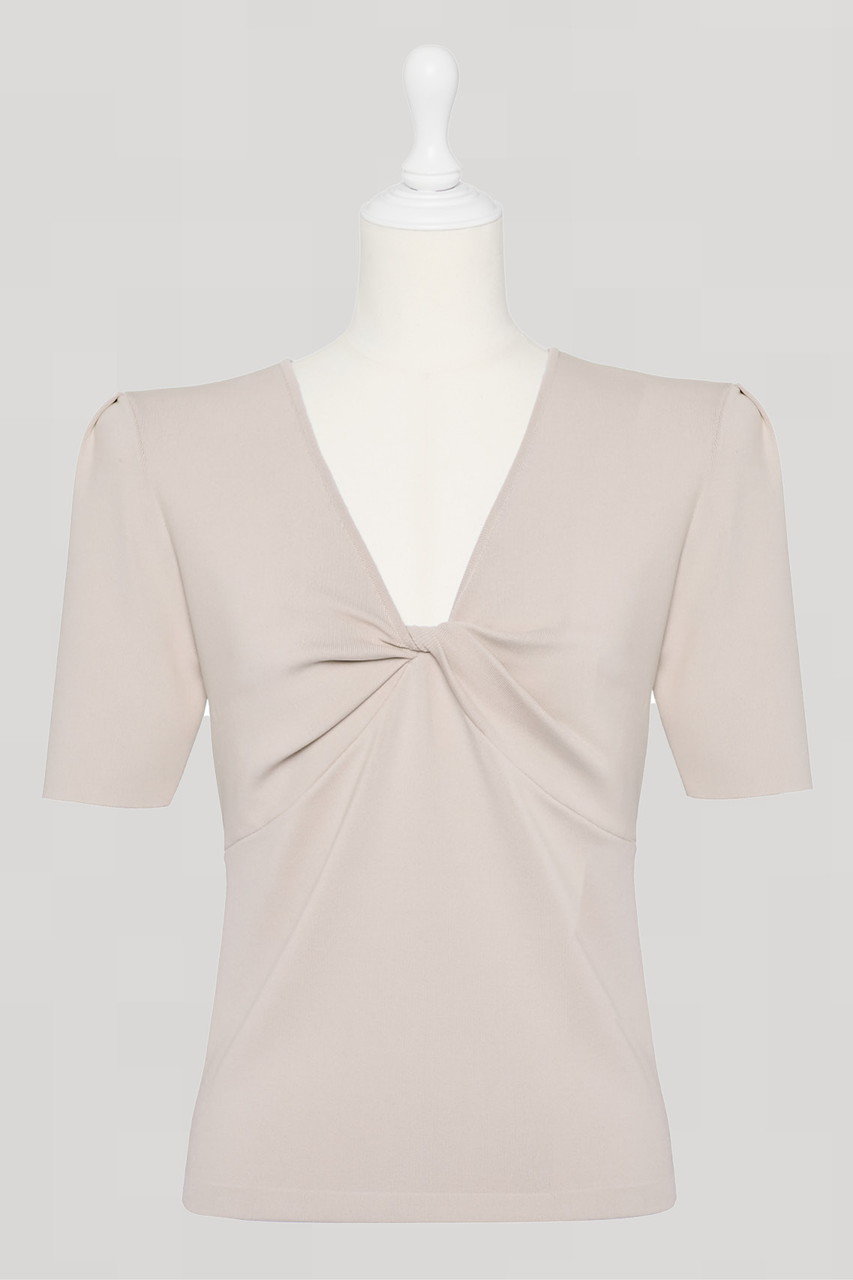デイジーリン/DAISY LINのKnit Top “Twist Elegant Sleeve”(パウダーベージュ/07563-DLKTCG05SL)