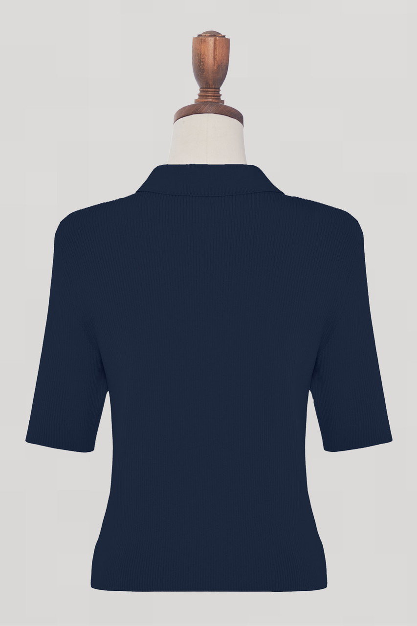 DAISY LIN(デイジーリン)｜Knit Top “Stylish Ivy”/ミッドナイトブルー
