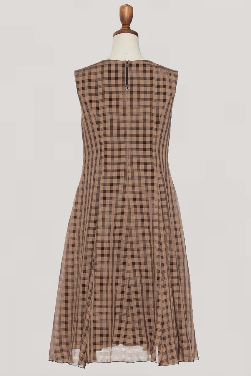 DAISY LIN(デイジーリン)｜Dress “Sheer Check”/ブラウン の通販
