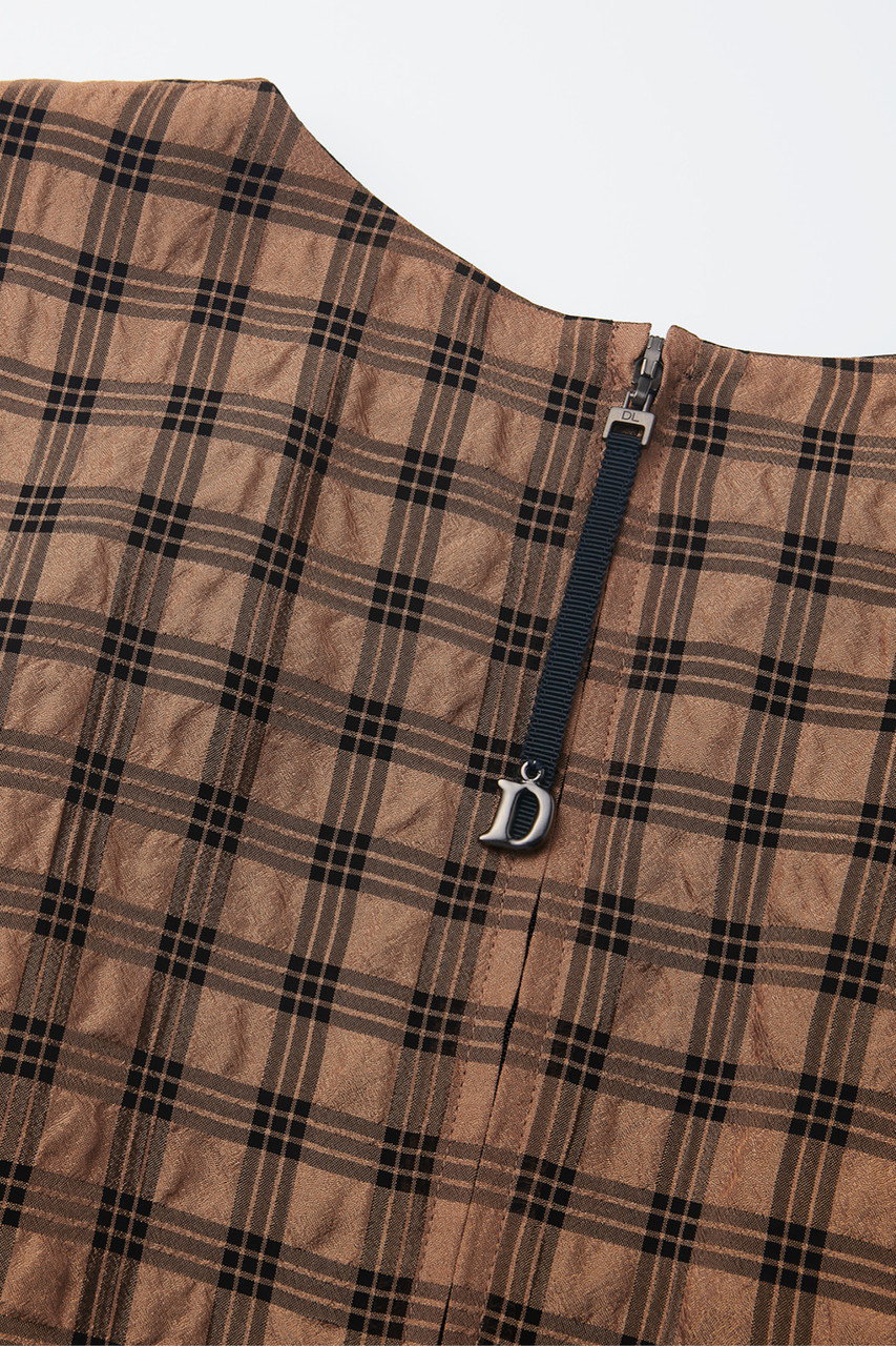 DAISY LIN(デイジーリン)｜Dress “Sheer Check”/ブラウン の通販