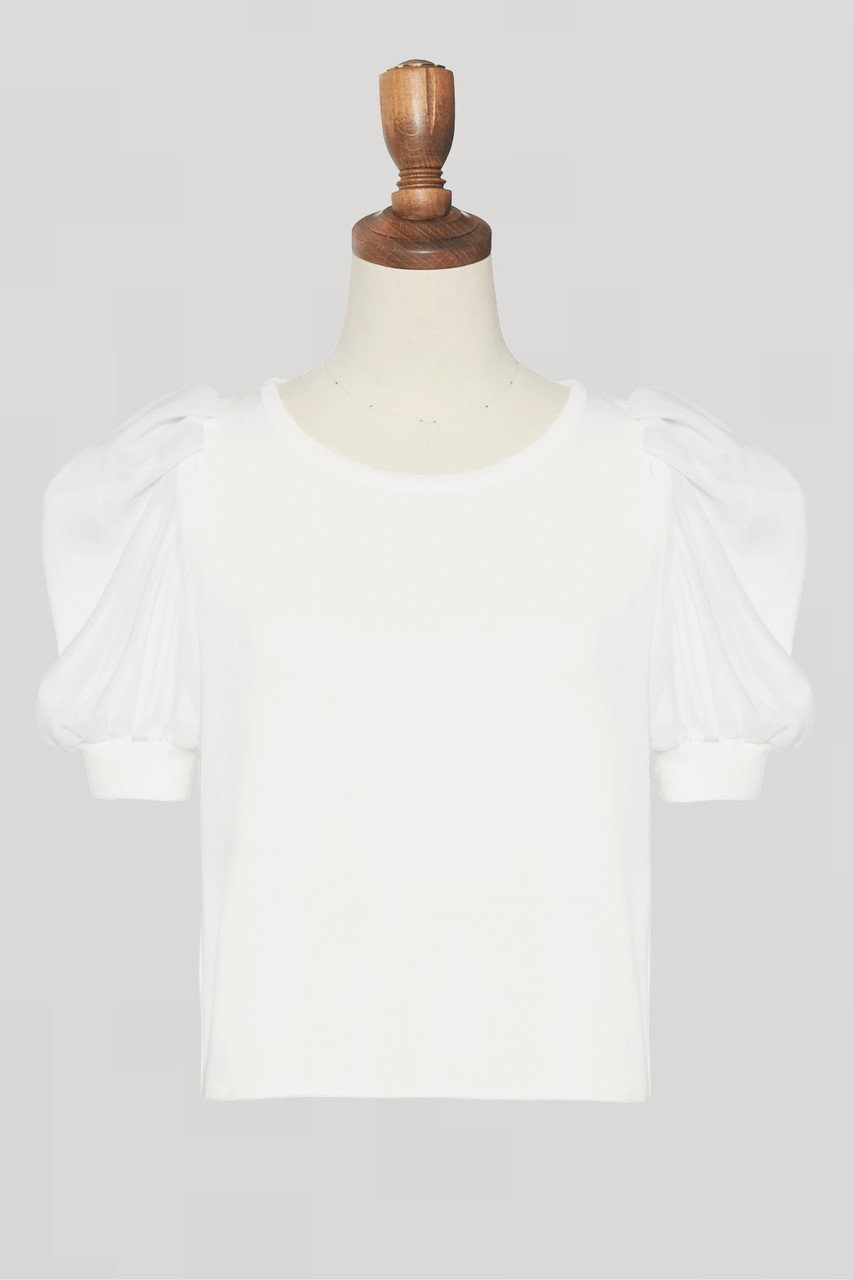 デイジーリン/DAISY LINのKnit Top “Souffle Puff”(ホワイト/07420-DLKTCF16TK)