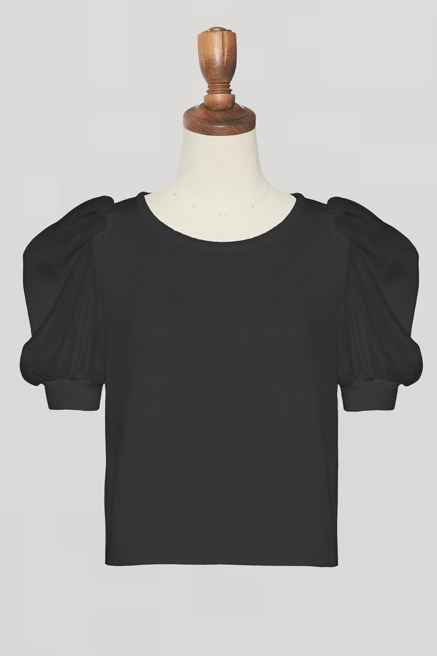 デイジーリン/DAISY LINのKnit Top “Souffle Puff”(ブラックブラック/07420-DLKTCF16TK)