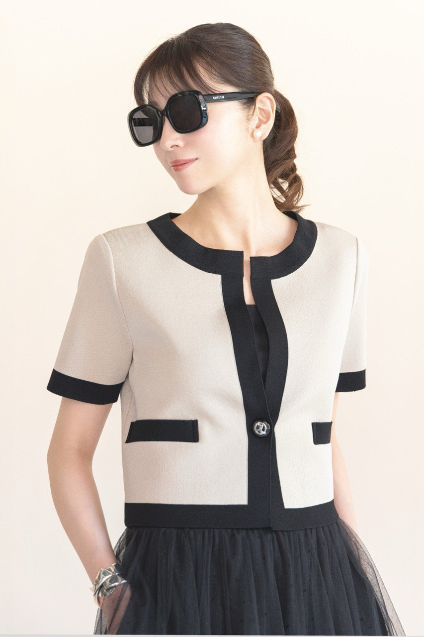 DAISY LIN(デイジーリン)｜Graceful Summer Knit Cardigan/ベージュ の