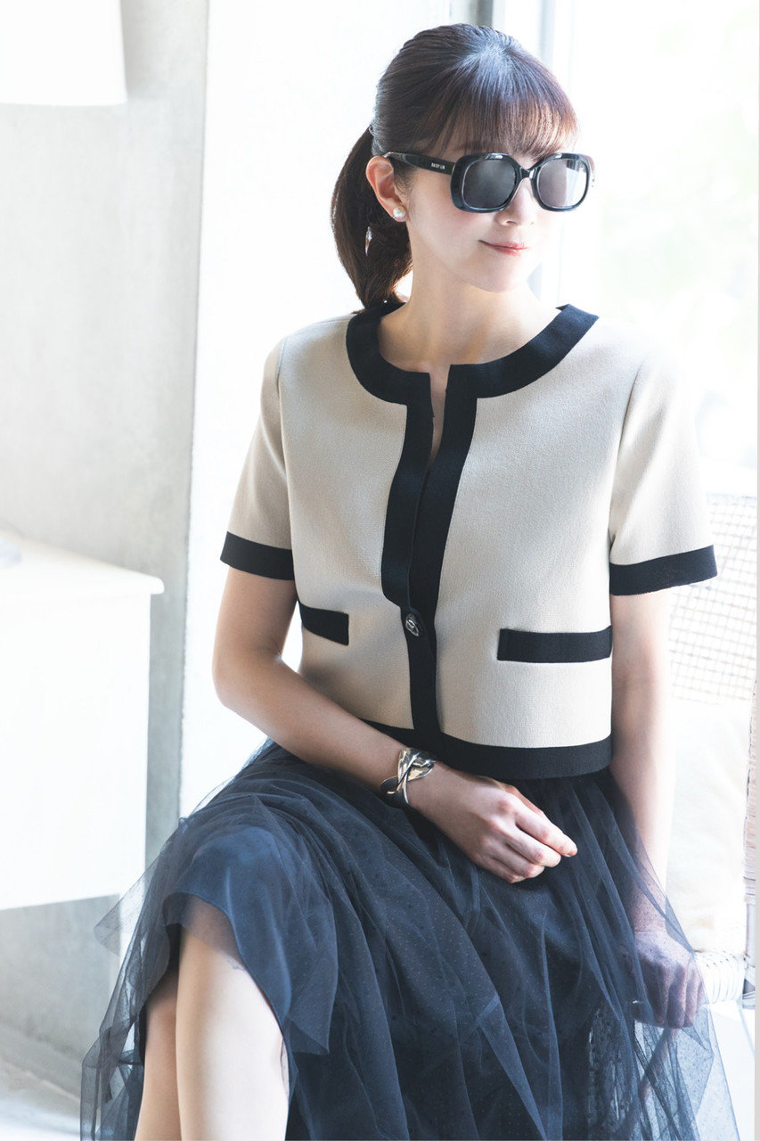 DAISY LIN(デイジーリン)｜Graceful Summer Knit Cardigan/ベージュ の