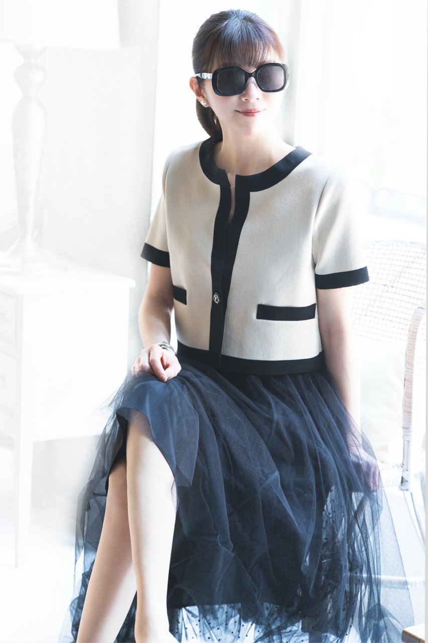 DAISY LIN(デイジーリン)｜Graceful Summer Knit Cardigan/ベージュ の