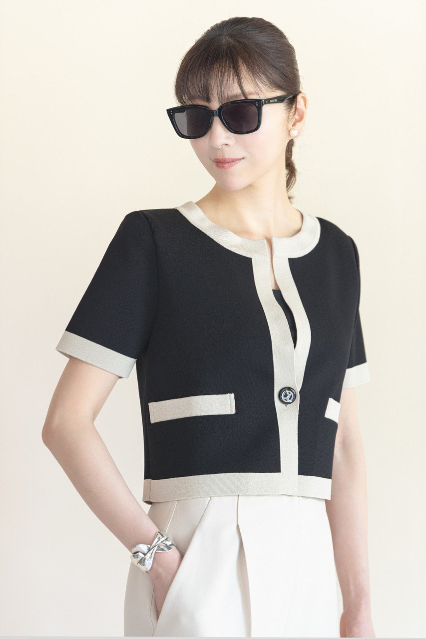 DAISY LIN(デイジーリン)｜Graceful Summer Knit Cardigan/ブラック