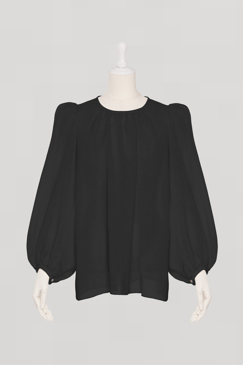Sheer Puff Blouse