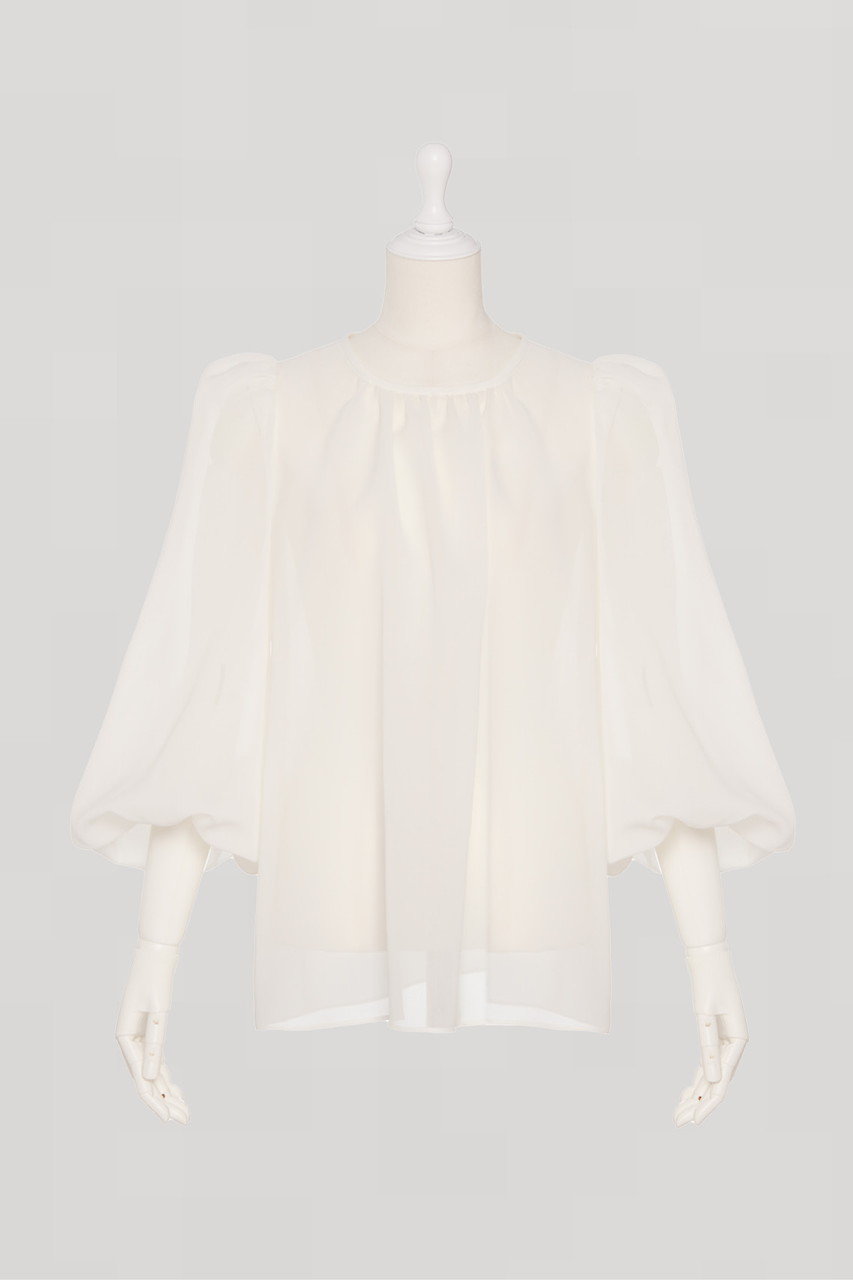 DAISY LIN(デイジーリン)｜Sheer Puff Blouse/ホワイト の通販