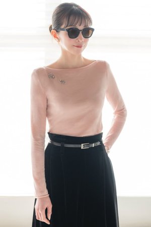 デイジーリン/DAISY LINのしっとりウール “Prima Knit Top”(110300/110301)