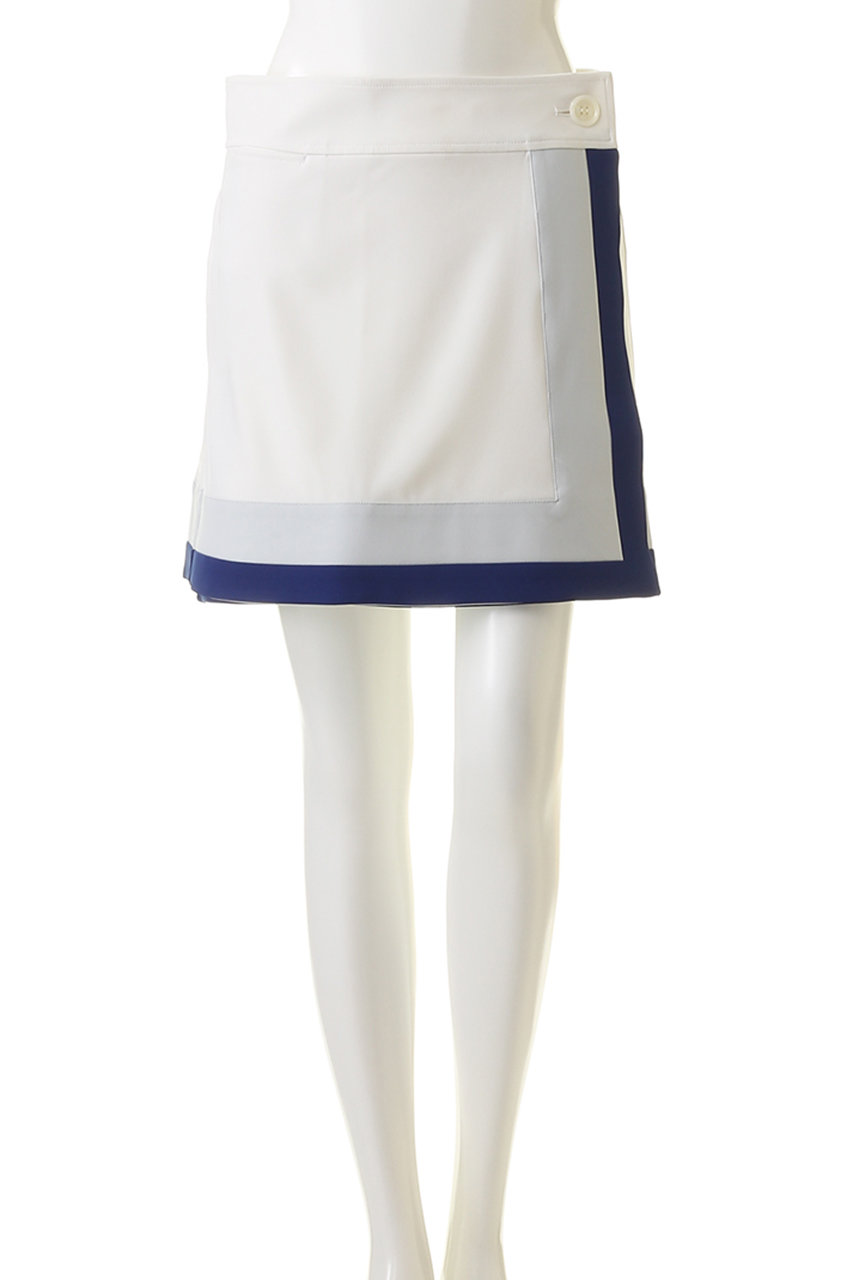 TMG(ティー エム ジー)｜配色ラップスカート/ホワイト の通販